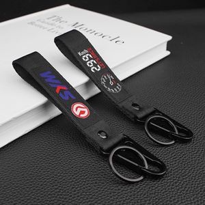 Lanière courte en nylon personnalisée avec logo imprimé par sublimation, porte-clés, lanière pour moto, porte-clés de voiture - Product Image 1