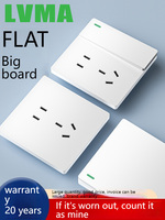 LVMA 86 - Panel Táctil Blanco, Duradero, Smart Life, IP55, Resistente al Agua y al Fuego, ABS, 220 V, 1 Tomacorriente, Enchufe de Pared Doméstico Oculto