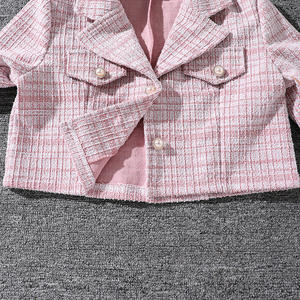 Conjunto de Roupas para Meninas de 8 a 12 Anos, Blazer Cropped de Manga Longa com Estampa Xadrez e Vestido Bodycon, Moda Adolescente - Product Image 6