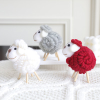 Mouton en feutre fait à la main en Chine feutre de coeur blanc WondersGrey Wool Sheep