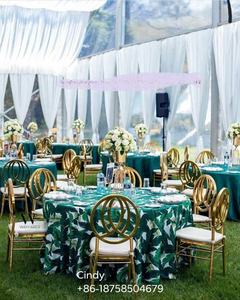 <span class=keywords><strong>Nappe</strong></span> ronde à imprimés <span class=keywords><strong>de</strong></span> feuilles avec plantes tropicales, couverture <span class=keywords><strong>de</strong></span> Table pour Restaurant, 120 pièces - Product Image 6