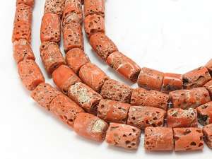 Cuentas de Coral Rojo Italiano en Tubo, Hilo de 8 Pulgadas, Cilindros Lisos de 9-10mm, Piedra 100% Natural, Gemas PM Certificadas por Terceros - Product Image 4