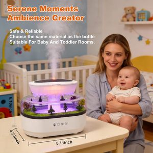 Creative Rain Drop <b>Diffuser</b> <b>LED</b> Ambient Lamp Desktop Decorative Humidifier for Bedroom - Product Image 2