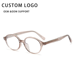 Gafas de Computadora con Filtro de Luz <span class=keywords><strong>Azul</strong></span>, Logotipo Personalizado, Montura Óptica Ovalada <span class=keywords><strong>Retro</strong></span> de Marco Pequeño para Hombres y Mujeres, Gafas de Uso Diario - Product Image 1
