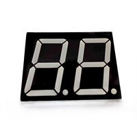 Couleur bleue 2 chiffres 1.5 pouces 7 segments led affichage led module Houkem-15021-A/BB 17 broches