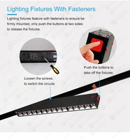 220V 35Mm application Tuya intelligente, télécommande, ensemble de lumières de piste à intensité réglable 10W 20W 30W linéaire, lumière de piste magnétique à Led