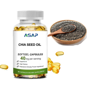 Oem Chia Zaadolie Softgels Soft Gels Capsules Supplementen 60 Hart Verbeteren 500Mg Bulk Chia Zaadolie Softgel - Product Image 1