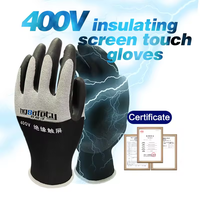 Gants de Sécurité Isolants Électriques en Nitrile 400V de Haute Qualité pour Travaux Industriels