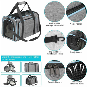 Có Thể Điều Chỉnh Xách Tay Pet Túi Sling Cứng Dưới Đệm Mềm Mang Con Chó Con Túi Du Lịch Ngoài Trời Chó Mèo - Product Image 5