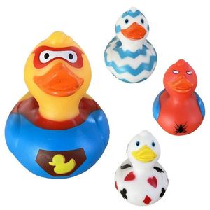 Pato de Goma Ecológico Personalizado de 3 Pulgadas, Juguete de Vinilo Multicolor Promocional para Baby Shower con Logotipo - Product Image 1