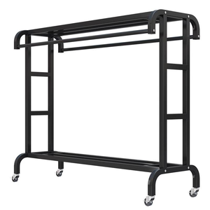 <span class=keywords><strong>Porte</strong></span>-vêtements en acier avec roues roulantes et organisateur de cadre de séchage de couette - Product Image 2