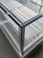 Vitrine Réfrigérée Commerciale pour Gâteaux, Présentoir en Verre à 360°, Refroidissement par Air, Comptoir de Desserts sur Pied, Réfrigérateur de Présentation pour Boulangerie