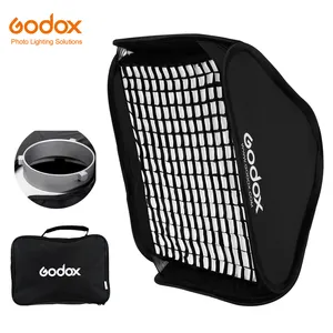 Godox 60 x 60厘米折叠便携式蝴蝶结安装软盒 + 蜂窝网格工作室频闪反光软盒扩散器