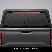 Schwarzes Ute-Hardtop für Doppelkabine mit Lamellenfenstern, Dachgepäckträger, Flügeltüren, wasserdicht, für Hilux OEM ODM