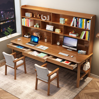 Moderne Bois Massif Double/triple Bureau Étagère Étudiant Bureau Salon Chambre Bureau Ordinateur Étude Table de Jeu