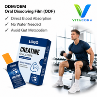 Bandes de film oral à dissolution rapide de créatine monohydrate (ODF) – OEM/ODM – Complément sportif pour la force musculaire et les performances – Marque privée