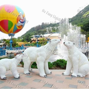 Sculptures lumineuses en fibre de verre en forme d'ours polaire pour les parcs de festivals, les centres commerciaux, les stations balnéaires et les projets d'expositions sur le thème de l'hiver - Product Image 3