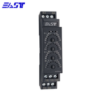 Relais de tension monophasé EAST, relais temporisé multifonctionnel sur rail DIN, module de temporisation, AC/DC 24-240V 50-60Hz, usage général
