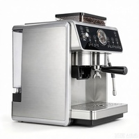 Machine à café électrique multifonctionnelle entièrement automatique avec réservoir à grains intégré de grande capacité, numérique, pour hôtel et extérieur