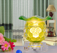 Brûleur à mazout en verre d'arôme en cristal pour artisanat créatif chauffe-huile en verre lampe à gradation électrique brûleur à huile essentielle électrique