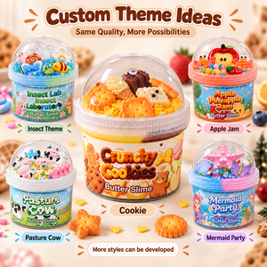 Slime de Mantequilla con Galletas Crujientes de 200 ml, Personalizado OEM, Cumple con la Normativa CPSC, Suave, No Pegajoso, Sensorial, para Aliviar el Estrés, con Adornos - Product Image 3