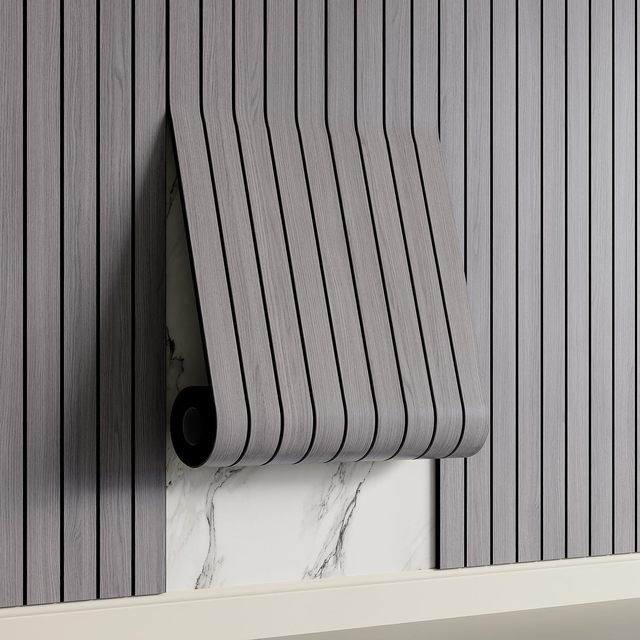 UDK 60*300cm Peel and Stick Wood Grain Grille Wall Paper Rolls Waterproof Self-Adhesive Wall Sticker for Home Decor