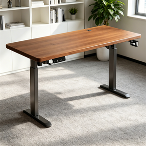 Electric Lifting Table Single/Double Motor Adjustable Wood <b>Computer</b> <b>Desk</b> Bedroom Household Use Rectangular Office Table - Product Image 1
