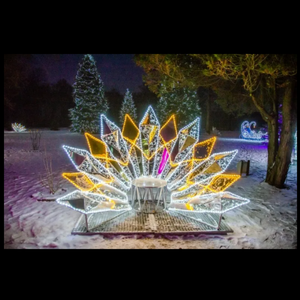 Guirlandes lumineuses de Noël extérieures, étanches, décoratives, à LED, motif flocon de neige, pour la décoration du Nouvel An - Product Image 3