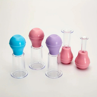 Ventouses faciales tasses de Massage ensemble de ventouses sous vide en caoutchouc Relaxation du visage Correction des mamelons corps peau levage ventouses dispositif