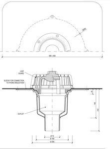 Sortie de toit <span class=keywords><strong>verticale</strong></span> à double paroi isolée thermiquement OEM/ODM avec gaine en PVC intégrée et protection anti-feuilles pour toits plats à membrane PVC - Product Image 2