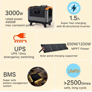 110V 220V Universal 3000W 2688Wh Solar <b>Generator</b> Portable Mobile Power Station Emergency Backup T30 Flexible OEM/ODM Customizati - Product Image 4