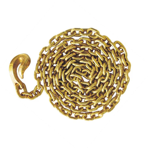 Cadena de amarre de eslabones largos de alta resistencia personalizada G43, galvanizada en caliente con estructura soldada de zinc, cadena de arrastre en espiral galvanizada G3 - Product Image 1