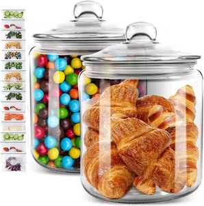 Wholesale Wide Mouth Home glassware Custom Large Empty <strong>Spice</strong> Cookie Glass Jar with Lid - Product Image 3