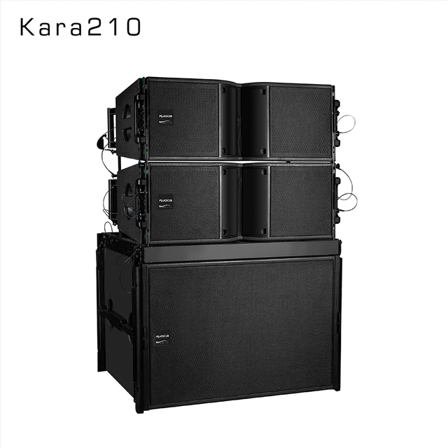 Professional Active Line Array Speakers for Outdoor Concert Stages Stage Sound System Audio with Portable Flight Case