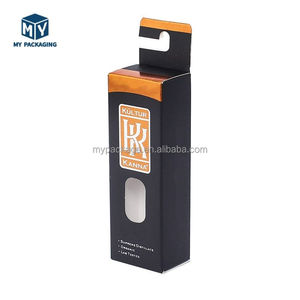 Custom Blank Cardboard Boxes with Paper Lugs Cosmetic Kraft Paper Packaging Box Auto Bottom Die Cut Box For Glass Dropper Bottle