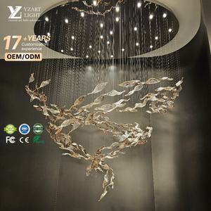 Lámpara Colgante de Lujo con Vidrio para Restaurante y Hotel, Candelabro de Cristal Personalizado de Fábrica - Product Image 1