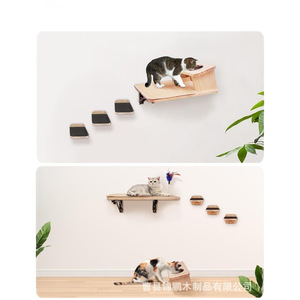 Wooden <b>Cat</b> <b>Scratching</b> <b>Post</b> 2 Levels Pine Durable <b>Cat</b> Tree <b>For</b> <b>Large</b> <b>Cats</b> - Product Image 1