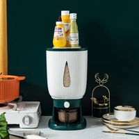 Distributeur Automatique de Riz et Céréales, Conteneur Pliable en Plastique pour Aliments Secs, Boîte de Rangement pour Riz
