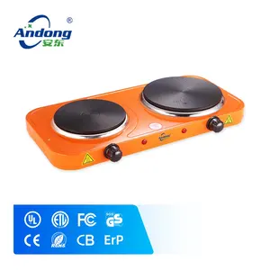 Andong trust solid electric hot plate double 1500w + 1000w stove