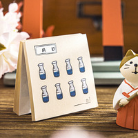 Bloc-notes Fengqi E4 Cat Nose Mini Kawaii avec illustration de chat japonais, 5x5cm, 14g, portable, pour étudiants et bureaux, logo personnalisé