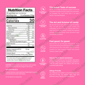 Wellbeem/odm פרטי התווית lollipop למבוגרים תוסף תזונה ספורט תזונה תוספת בתפזורת טבעי טהור לבריאות המעי - Product Image 2
