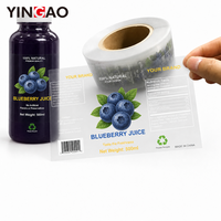 Autocollants personnalisés durables et écologiques transparents, étiquettes givrées minimalistes en forme de feuille, autocollants en vinyle résistants à l'eau et aux rayures pour verres