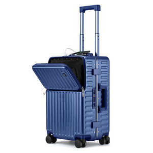 <span class=keywords><strong>Valise</strong></span> de <span class=keywords><strong>cabine</strong></span> PC Hardshell avec port de charge et support de verre Serrure TSA et roulette silencieuse Spinner Portable et durable pour les voyages en avion - Product Image 5