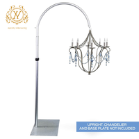 Haute qualité en alliage d'aluminium hauteur réglable arc de mariage Stable suspendu lustre cadre support événement fond cadre décor