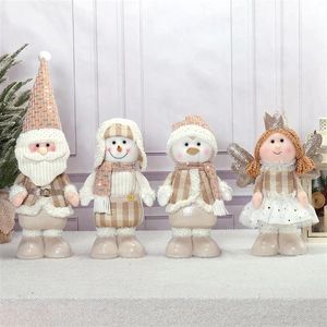 Adorable ensemble de 4 peluches de Noël (Père Noël, Bonhomme de neige, Pingouin, Ange) pour cadeau de fête - Product Image 1