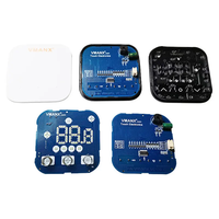 Panel Kontrol Sentuh Kapasitif Custom VX-TP-AC001 dengan Layar LED Digital Penunjuk Suhu, Termostat AC Sentral untuk Pemasangan di Dinding