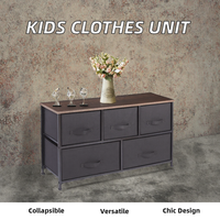 Commodes de rangement modernes multi-usages en tissu pour enfants, armoires réglables pour bébés, meubles métalliques de style antique pour la maison et le salon