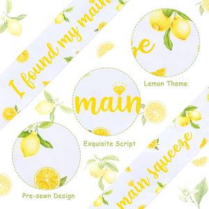 J'ai trouvé ma ceinture de demoiselle d'honneur en satin jaune citron pour la fête prénuptiale, accessoires pour enterrement de vie de jeune fille et fiançailles - Product Image 3