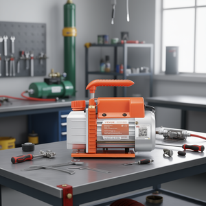 Pompe à vide Vevor monophasée 3,5 CFM avec kit de chambre de 5 gallons et couvercle en verre trempé pour machines de traitement des gaz - Product Image 2