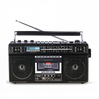 Nouveau magnétophone radio portable quatre bandes pour étudiants avec FM 80-108 MHz, puissance de sortie 10-30 W, lecteur USB, lecteur SD, affichage numérique